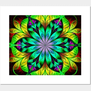 Floral Kaleidoscope Posters and Art